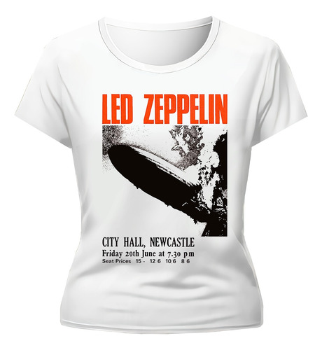 Remera Led Zeppelin Conciertos Liverpool Dama