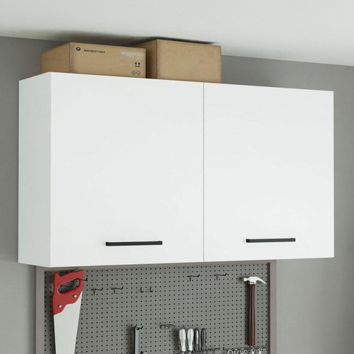 Gabinete Superior Almacenamiento Garaje Madesa 120cm Color Blanco