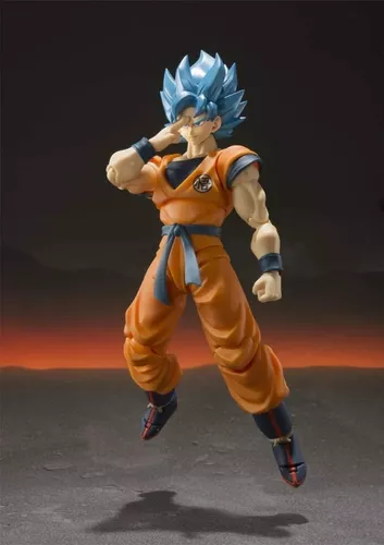 Boneco Dragon Ball Super Saiyan Blue Goku Articulado Bandai