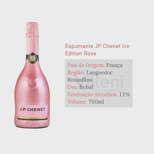 Espumante Francês Rosè Ice J. P. Chenet 750mlJP. Chenet 2021 adega Les Caves de Landiras 750 ml