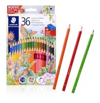 Comprar Caja Con 36 Lapices De Colores Staedtler Sacapunta De Regalo