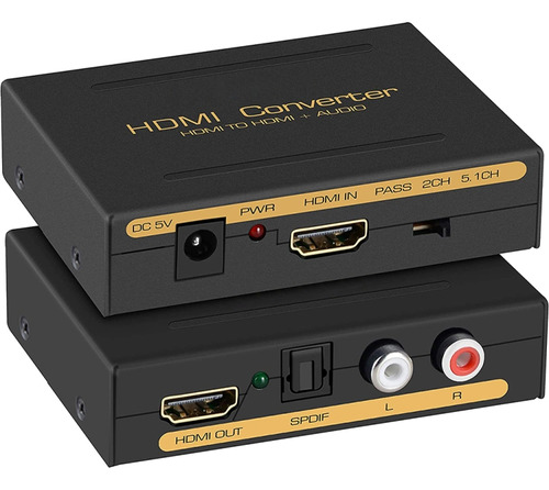 Convertidor De Hdmi A Hdmi + Audio (spdif + R/l) (enchufe De