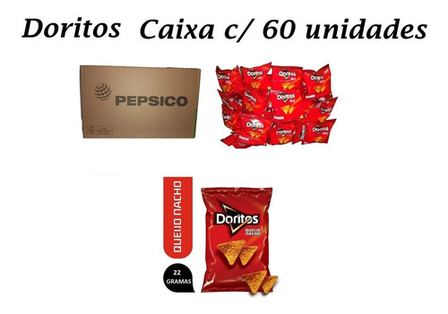 Biscoitos Salgadinhos Elma Chips Doritos Caixa Com 60 Un