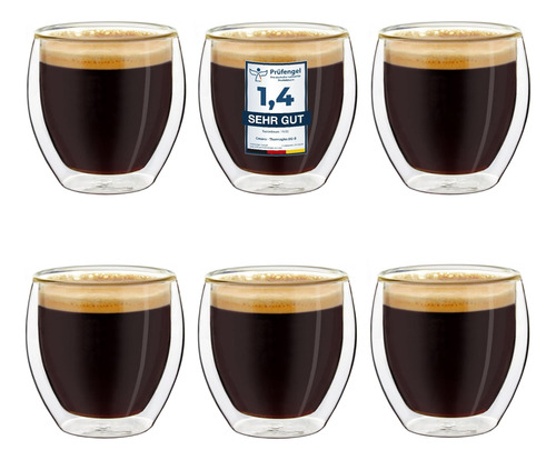 Vasos De Café Expreso De Doble Pared Creano De 3,5 Oz, Vasos