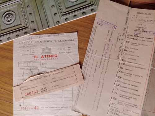 Lote Papeleria Bancaria Antigua Cheque Lib.ahorro Postal Etc (Usado)