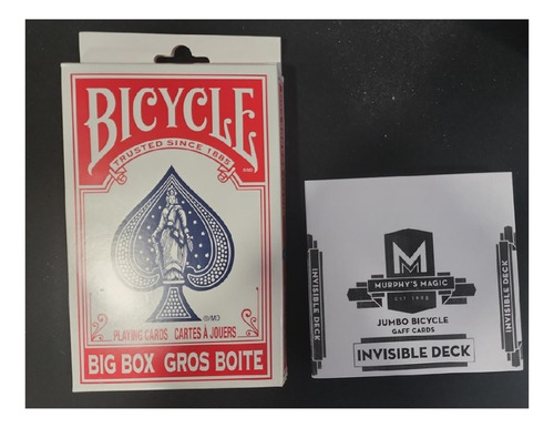 Mazo Jumbo Invisible Deck Bicycle Baraja Especial Magia