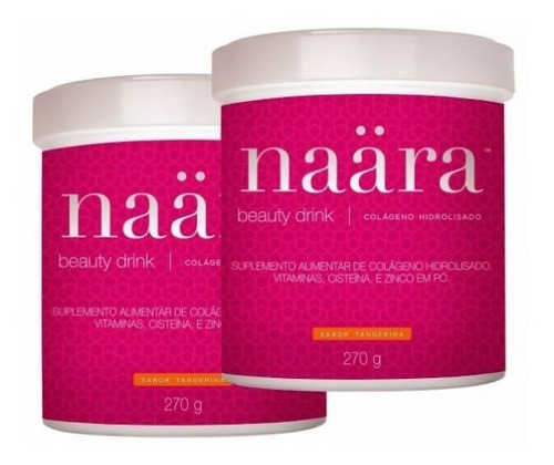 Suplemento en polvo Jeunesse  Naara Naära Skin Care colágeno sabor mandarina en pote de 270mL 2 un