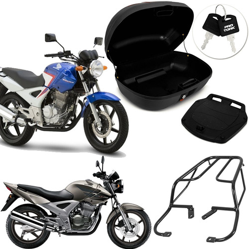 Bau Moto Bauleto 45 Litros + Bagageiro Honda Cbx Twister 250