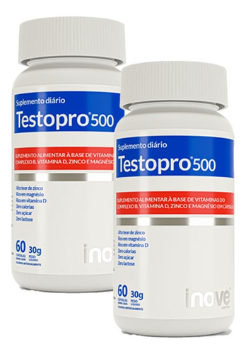 2x Testopro 500 Inove Nutrition 60 Caps 500mg Original