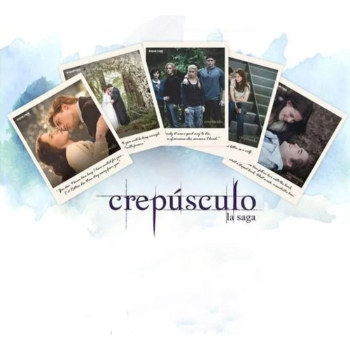 Set De 5 Postales Conmemorativas Crepusculo La Saga 