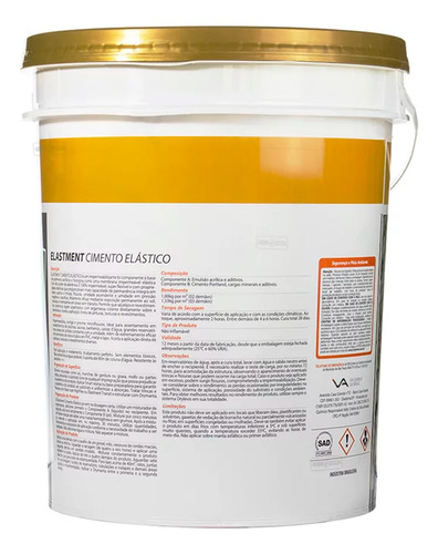 Manta Líquida Cimentícia Elastment Cimento Elástico 20kg