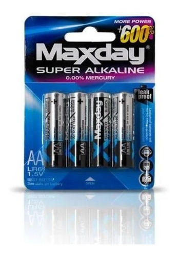 Pilas Super Alcalinas Maxday 4 Unidades