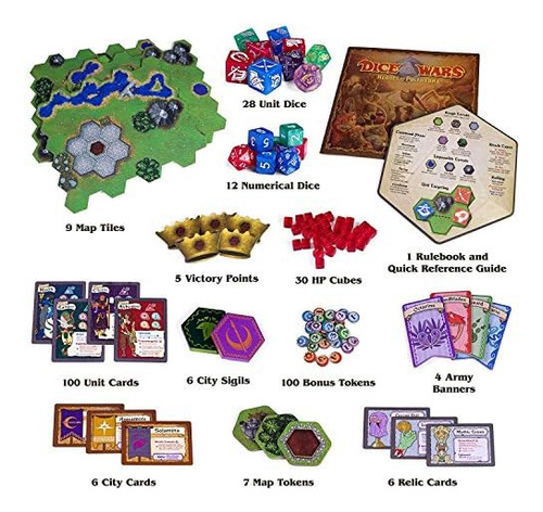 Wiz Dice - Dice Wars: Heroes Of Polyhedra - Juego De Mesa De
