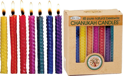 Rite Velas Hanukkah Multicolor Cera Panal Paquete Colorido A