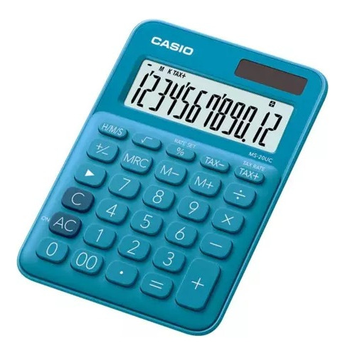 Calculadora Casio De Escritorio Ms20uc-bu Azul