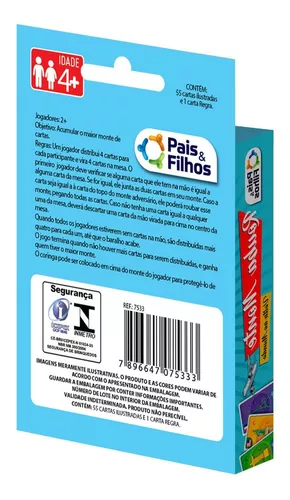 Convite Regras do jogo de cartas - mãos especiais