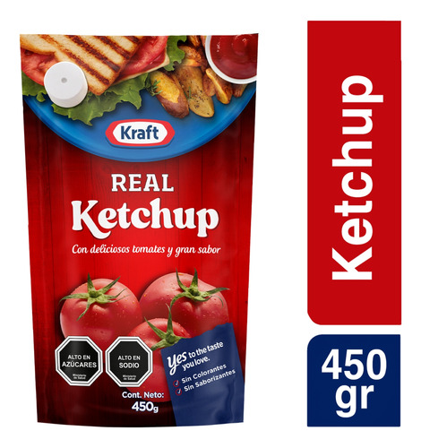 Ketchup Kraft Real Ketchup Doypack 450g