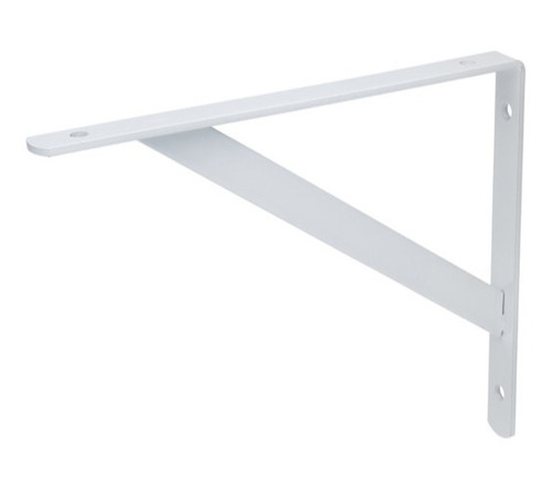 Mão Francesa Pesado L 40cm Em Aço Kit 6un Branca