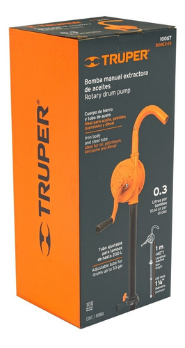 Bomba Manual Rotativa Tambores Trasegar Truper Cod: 2215129