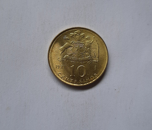 Moneda 10 Centésimos Año 1971