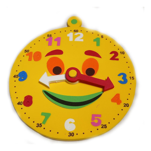 Reloj Didáctico De Foami Rompecabezas Atractivos Colores6pzs