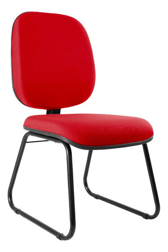 Cadeira Diretor Sky C/ Lamina De Aço Reforçada - Igrejas Cor Vermelho Material do estofamento Tecido J. Serrano