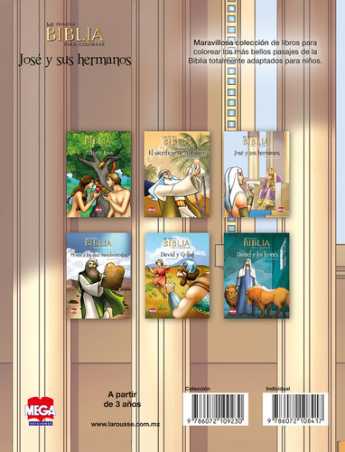 José y sus hermano. Mi primera Biblia para colorear, de Sordo Ruíz, Margarita. Editorial Mega Ediciones, tapa blanda en español, 2014