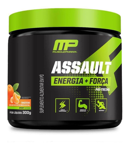 Pré-treino Assault 300g Muscle Pharm Sabor Tangerina