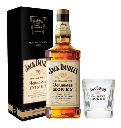 Whiskey Jack Daniels Honey +1 Vaso C/estuche Tennessee Whisk