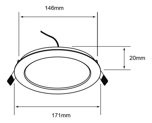 Imagen 3 de 10 de Lampara Empotrado En Techo Blanco 12w Luz Suave Cálida 12ydl