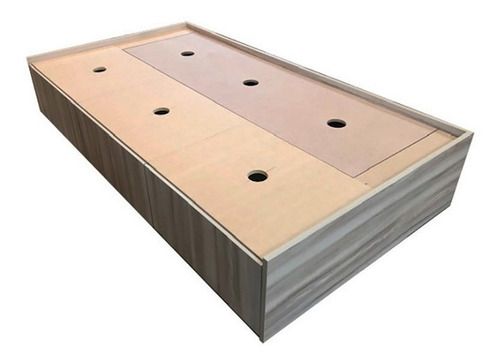 Imagen 5 de 10 de Base Box Sommier Plaza Y Media 3 Cajones Con Baulera