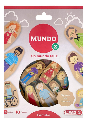 Muñecos Figuras De Madera Familia Juegos Didácticos Niños