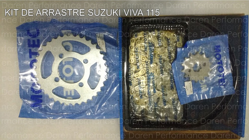 Kit De Arrastre Suzuki Viva 115 Piñones Cadena Viva 115
