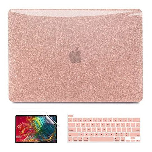 Funda Macbook Pro 13  Glitter 2024-2016, Rosa Gold