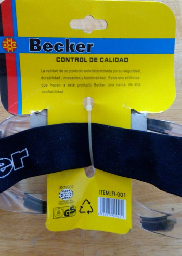 Imagen 3 de 4 de 2 Pz Lente Seguridad Becker Protección-paintball / Iso9002