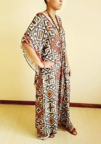 Imagem 4 de 6 de Vestido Feminino Tecido Longo Hilda