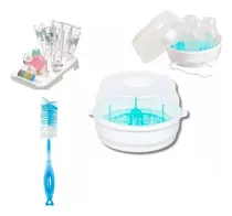 Comprar Set Esterilizador Microondas Higiene Bebe Escurridor+cepillo
