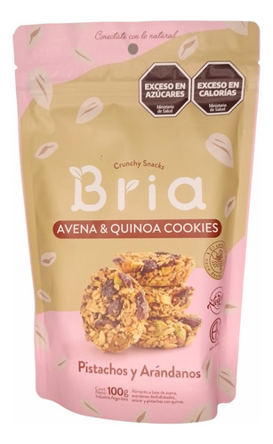 Snack Pistacho Y Arándanos Bria 100 Grs Vegano X 4u