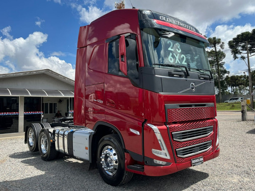 Volvo Fh 500 Vermelho Cab. Globetrotter 6x2 2023 Trucado Ec 