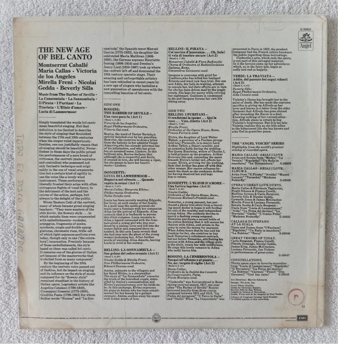 Maria Callas Montserrat Caballe Lp The New Age Of Bel Canto (Usado)
