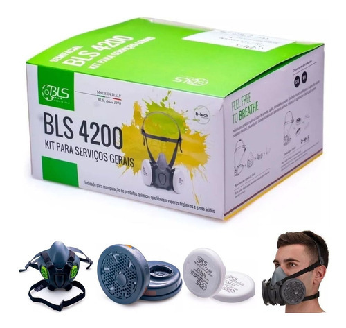 Respirador Kit Para Serviços Gerais Bls Italy 4200 C.a 35553