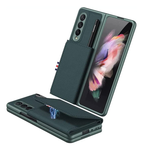 Para Samsung Galaxy Z Fold 3 Funda De Billetera Magnética Co