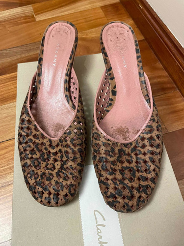 Zapatos Taco Animal Print Mule 40 Sarkany