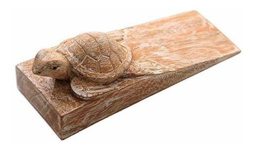 Novica Tapón Para Puerta De Madera Hecho A Mano De Tortuga B