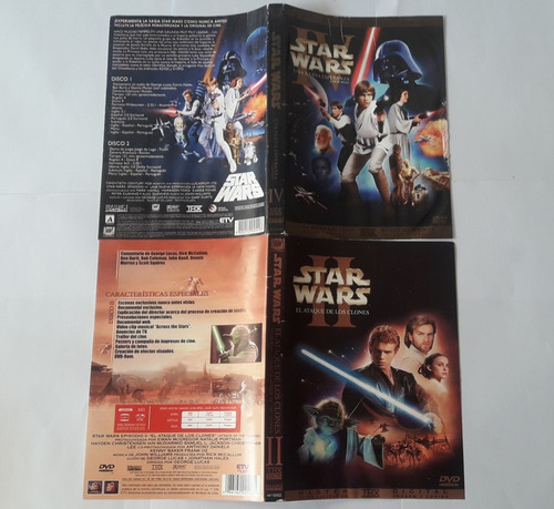 Star Wars Caratulas Originales De Dvd (valor Cada Uno) Usada