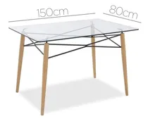 Comprar Mesa De Comedor Eames Glass Rectangular De Vidrio 
