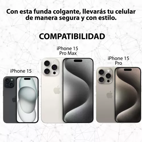 Funda Para iPhone 15 15 Pro 15 Pro Max Correa Ancha Silicona