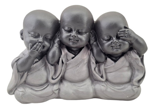 Set Niños Budas Sabios Unidos Zen Deco Escultura Zn