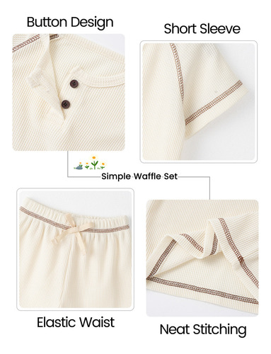 I Conjunto De Ropa Bebé Niño De Verano De 2 Piezas
