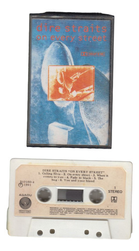 1991 Dire Straits Cassete Uruguay On Every Street Raro 